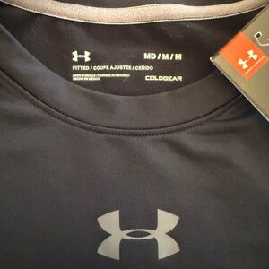 Under Armour Black Long Sleeve fitted Coldgear Performance Tee